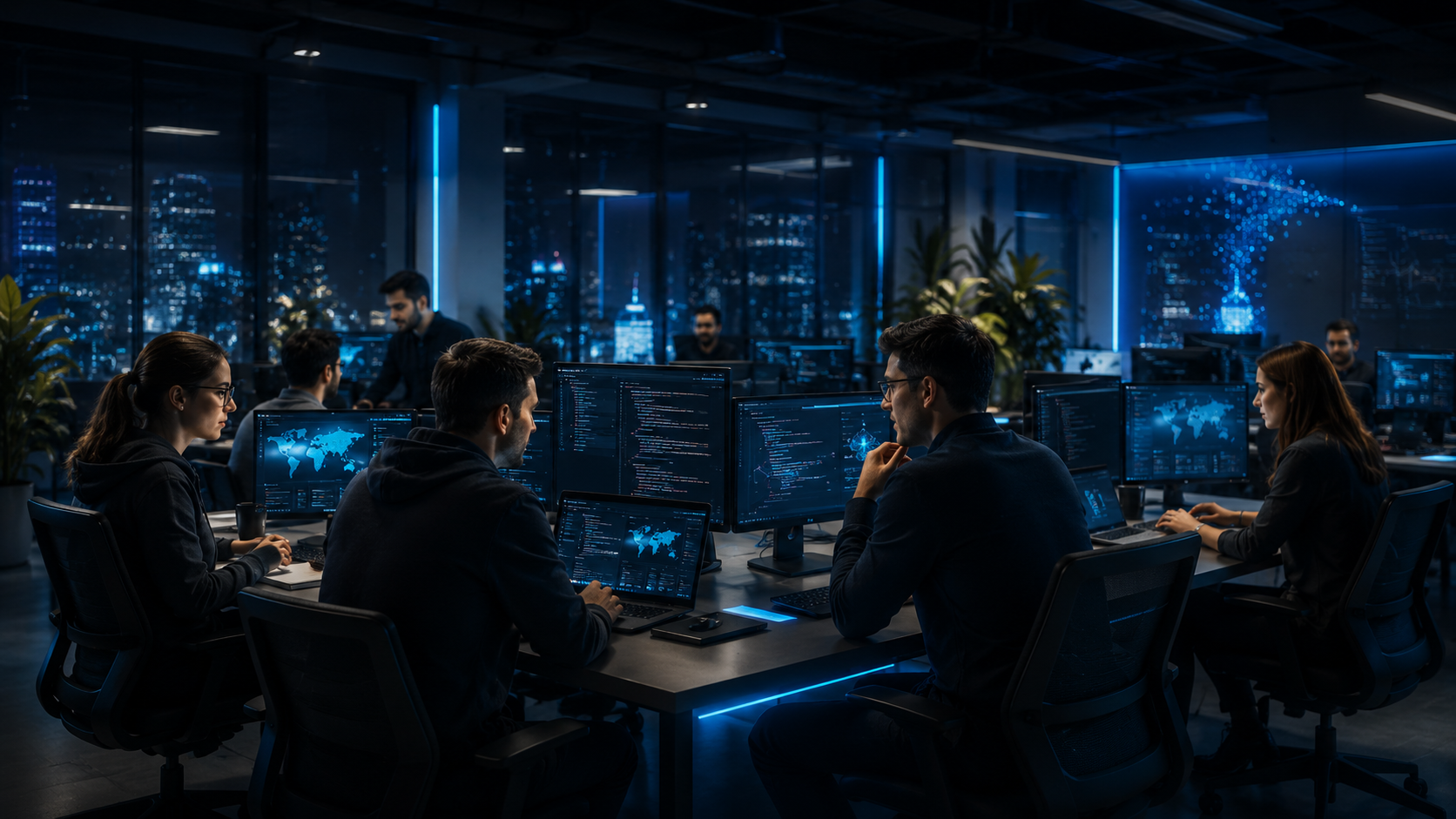 Équipe TerangaStack collaborant autour du code et du développement produit